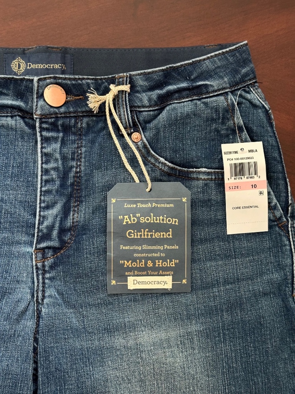 Democracy Ab Solution Girlfriend Jeans Blue Denim Women’s Size 10 - Picture 10 of 13